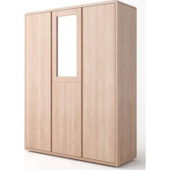 Šatní skříň Buková masivní skříň LOUISIANA 3DZ se zrcadlem Barevné provedení: Eben