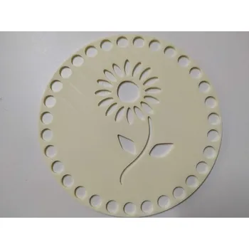 Víko/dno na košík 14,5cm - kopretina vanilka