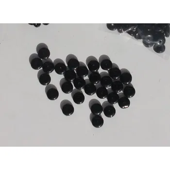 Dětské navlékací korálky Korálky skleněné (60 kusů) - čočka, černá > Ø6mm