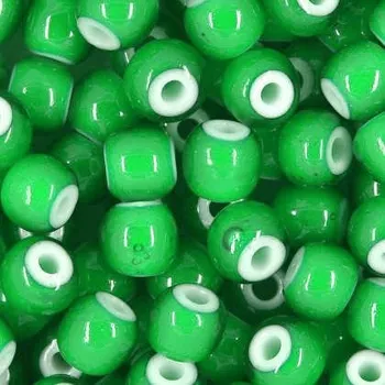 Dětské navlékací korálky Rokajl PRECIOSA Kornelián - zelená > (5/0) Ø4,6mm (sáček 20g)