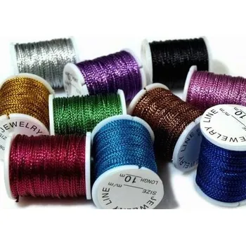 Šňůrka s lurexem - fialová světlá Ø1mm (návin 10m)