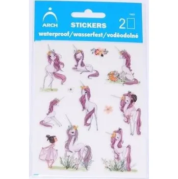 samolepka Dětské voděodolné samolepky - jednorožci 02