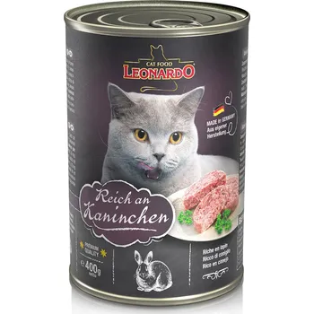 Krmivo pro kočku Leonardo Premium s velkým množstvím králičího masa 6 × 400 g