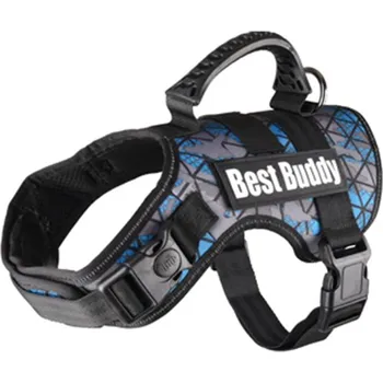 Postroj pro psa FLAMINGO Best Buddy Uranus 50-70x2,5cm (S) - modrá kamufláž