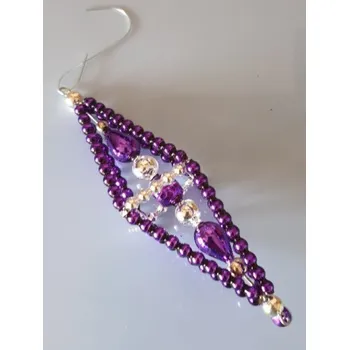 Vánoční ozdoba Vánoční 3D ozdoba DVOJJEHLAN - fialová