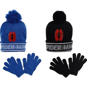 Čepice SUN CITY Čepice rukavice Spiderman sada 2ks Barva: ČERNÁ, Velikost: 52