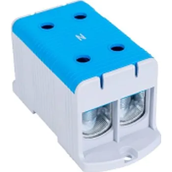 Tracon FLEAL-240/2K Rozvodná svorka odbočná, montáž na povrch, modrá 35-240mm2, max. 1000VAC/1500VDC, max.425A (Tracon FLEAL-240/2K)