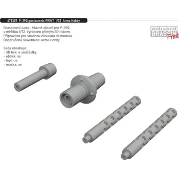 Plastikový model Eduard 1/72 P-39Q gun barrels PRINT (ARMA HOBBY)