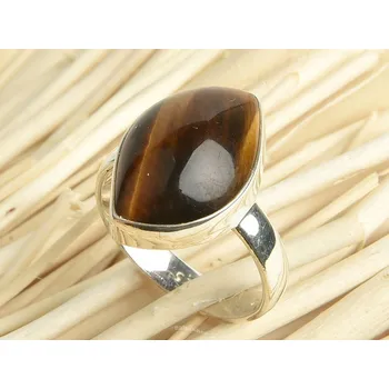 Prsten Tygří oko prsten Ag 925/1000 vel.59 (5,1g)