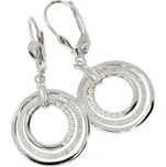 Zlatnictví Helios Visací náušnice s kroužky bílé zlato