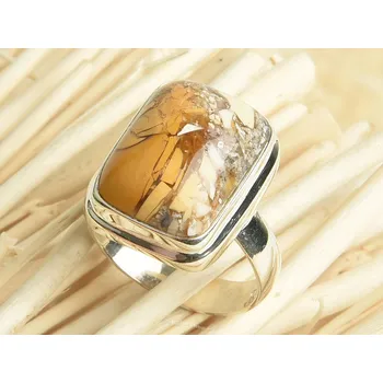 Prsten Mookait prsten hranatý vel.56 Ag 925/1000 6,5g