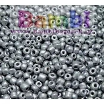 Dětské navlékací korálky Korálky/rokajl - stříbrná metalic > (9/0) Ø2,6mm (sáček 30g)