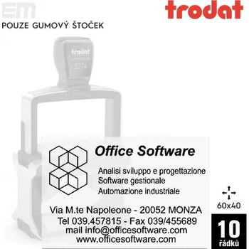 Razítko Trodat 5274 [60x40mm] - pouze gumový štoček