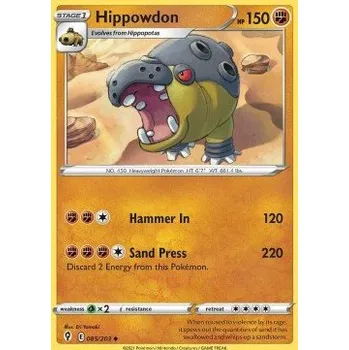 Karetní hra Pokémon EVS 085/203 Hippowdon - Evolving Skies Stav: Near Mint, Verze: REVERSE HOLO