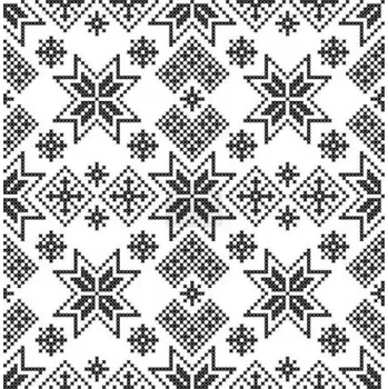 Softshell potisk , norský - pletený vzor, černý, bílý podklad, metráž, látka , funkční materiál