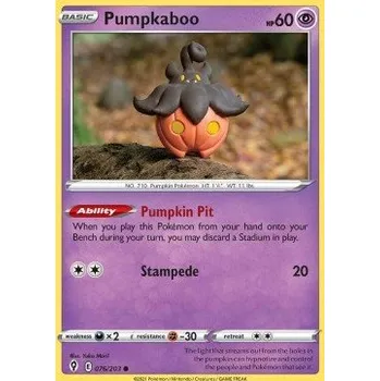 Sběratelská karetní hra Pokémon EVS 076/203 Pumpkaboo - Evolving Skies Stav: Near Mint, Verze: REVERSE HOLO