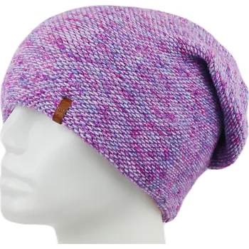 Čepice Dámská pletená zimní čepice WROBI - fialové barvy 7100391-5