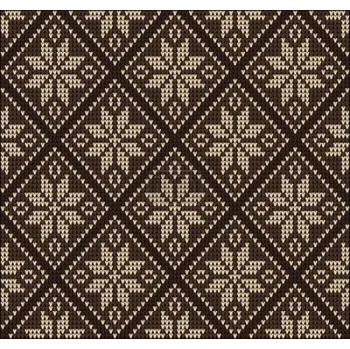 Softshell potisk , norský - pletený vzor, hnědý, metráž, látka , funkční materiál