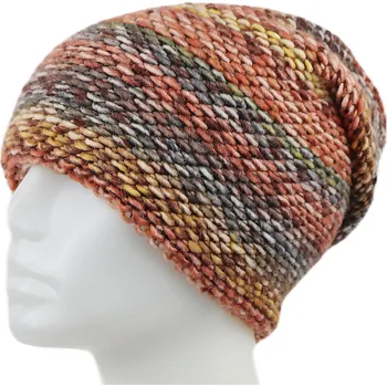 Čepice Dámská pletená zimní čepice WROBI, oranžovo-hnědé barvy 7100388-4
