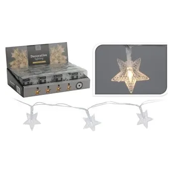 Vánoční dekorace Světla vánoční 10 LED žárovek-hvězdy, barva teplá bílá