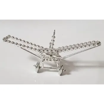 Vánoční dekorace Vánoční 3D ozdoba LETADLO - barva stříbrná