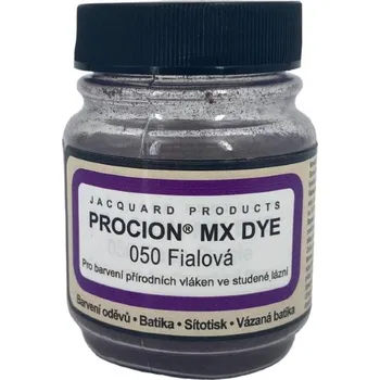 Výtvarná barva Jacquard Reaktivní barvy na batikování Procion MX 19g fialová 050