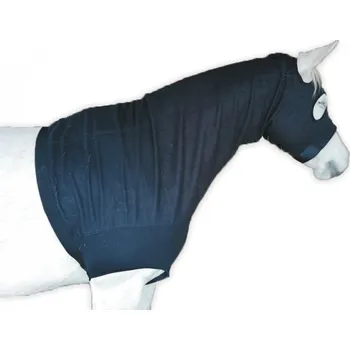 Deka pro koně sleeze návlek na hlavu a krk koně Barva: černá, Velikost: M