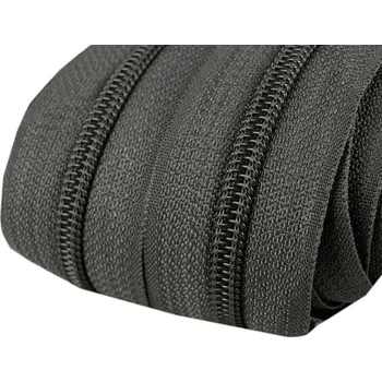 Galanterie Zip spirálový No 7 metráž šedá pro jezdce typu POL, barva Šedá tm.