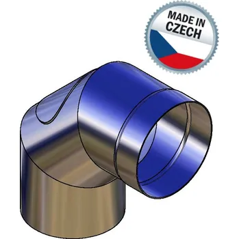 Kouřovod Koleno Ø 140 mm - 90° s kontrolním otvorem
