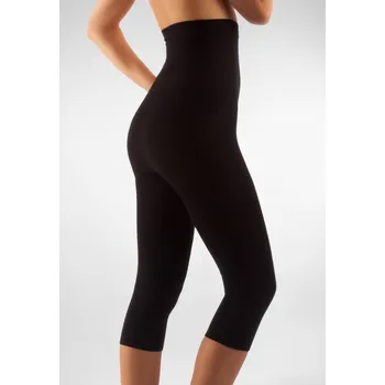 Dámské legíny FarmaCell Masážní a zeštíhlující legíny pod kolena Fitness Barva: Černá, Velikost: 4XL