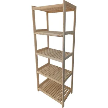 regál Dřevěný regál s 5 policemi, 173 x 80 x 43 cm
