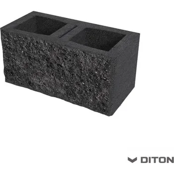 plotová tvarovka DITON Tvárnice plotová s FAZETOU PT A jednostranná černá