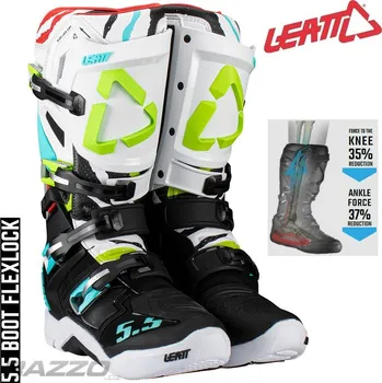 Moto obuv Boty na motokros enduro Leatt Moto 5.5 FlexLock Boots Tiger 2023 12 US