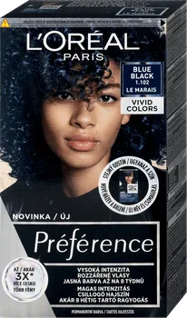Barva na vlasy L'Oréal Paris Professionnel Préférence Vivid Colors 60 ml 1.102 Blue Black