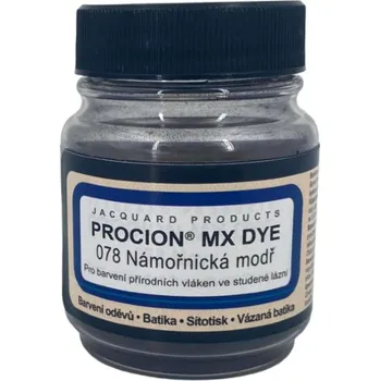 Speciální výtvarná barva Jacquard Reaktivní barvy na batikování Procion MX 19g námořnická modř 078