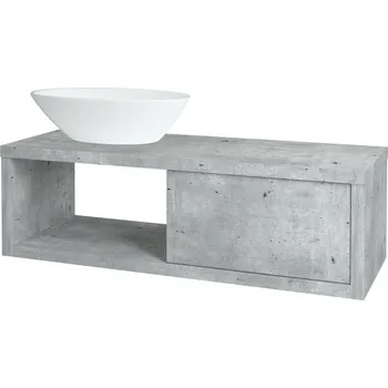 Koupelnový nábytek DŘEVOJAS koupelnová skříňka STORM SZZO 120 (umyvadlo Triumph) Barevné provedení: D01 Beton + doprava zdarma + při platbě převodem sleva