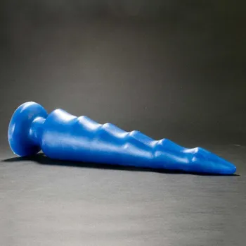 Dildo Topped Toys Spike 105 Blue Steel, prémiové silikonové dildo 38 x 8,4 cm