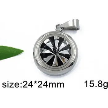 Přívěsek Ocelový přívěsek - 24x24mm - kruh připomínající terč s kombinovanými barvami (Přívěsek z oceli - 24x24mm - kruh připomínající terč s kombinovanými barvami )