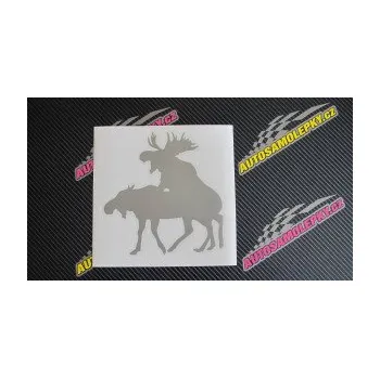 Samolepící dekorace SAMOLEPKA Losí láska 002 levá (10 - červená) NA AUTO, NÁLEPKA, FÓLIE, POLEP, TUNING, VLASTNÍ TEXT, TISK, AUTOSAMOLEPKY.cz, POLEPY, OBRÁZEK, LOGO, SAMOLEPKY