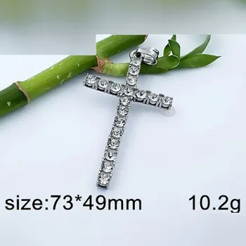 Přívěsek Kříž - 73x49mm - ocelový přívěsek