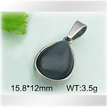 Přívěsek Kapka černé barvy - ocelový přívěsek