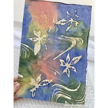 Výtvarný papír Sapaimport Morušový ruční papír lisovaný - malba voskem 02 Velikost: 22x31 cm