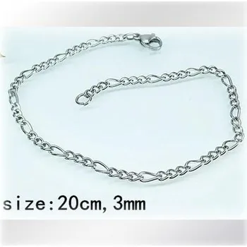 Řetízek Ocelový náramek 20cm dlouhý - na ruku