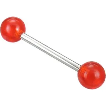 Piercing Piercing s červenými kuličkami