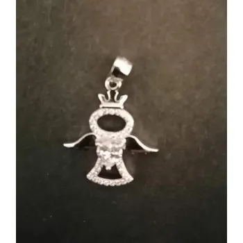 Přívěsek Andílek zdobený mikrosettingem - přívěsek ze stříbra