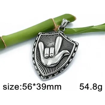 Přívěsek Znak paroháč - ocelový přívěsek (cornuto / kornúto / paroháč - ocelový přívěsek)