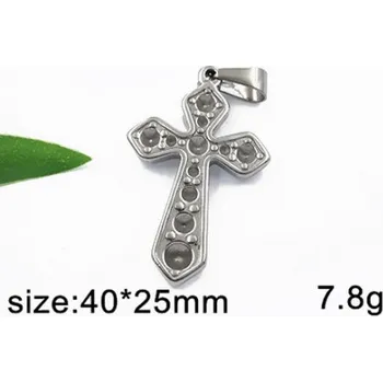 Přívěsek Kříž - 40x25mm - ocelový přívěsek