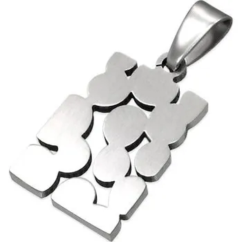 Přívěsek Vykrajovaná destička - ocelový přívěsek