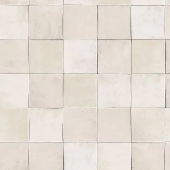 Tapeta Šedo-krémová geometrická vliesová tapeta s vinylovým povrchem 45703 Zellige, Marburg