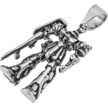 Přívěsek Vesmírný robot se zbraní - ocelový přívěsek